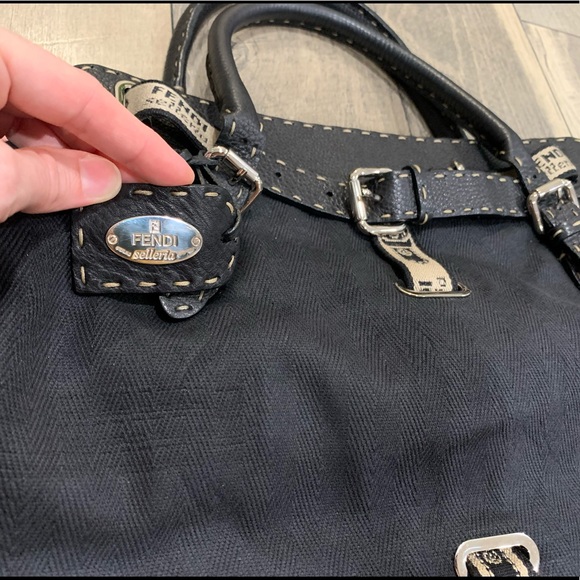 FENDI black Selleria grand borghese bag - Picture 2 of 10
